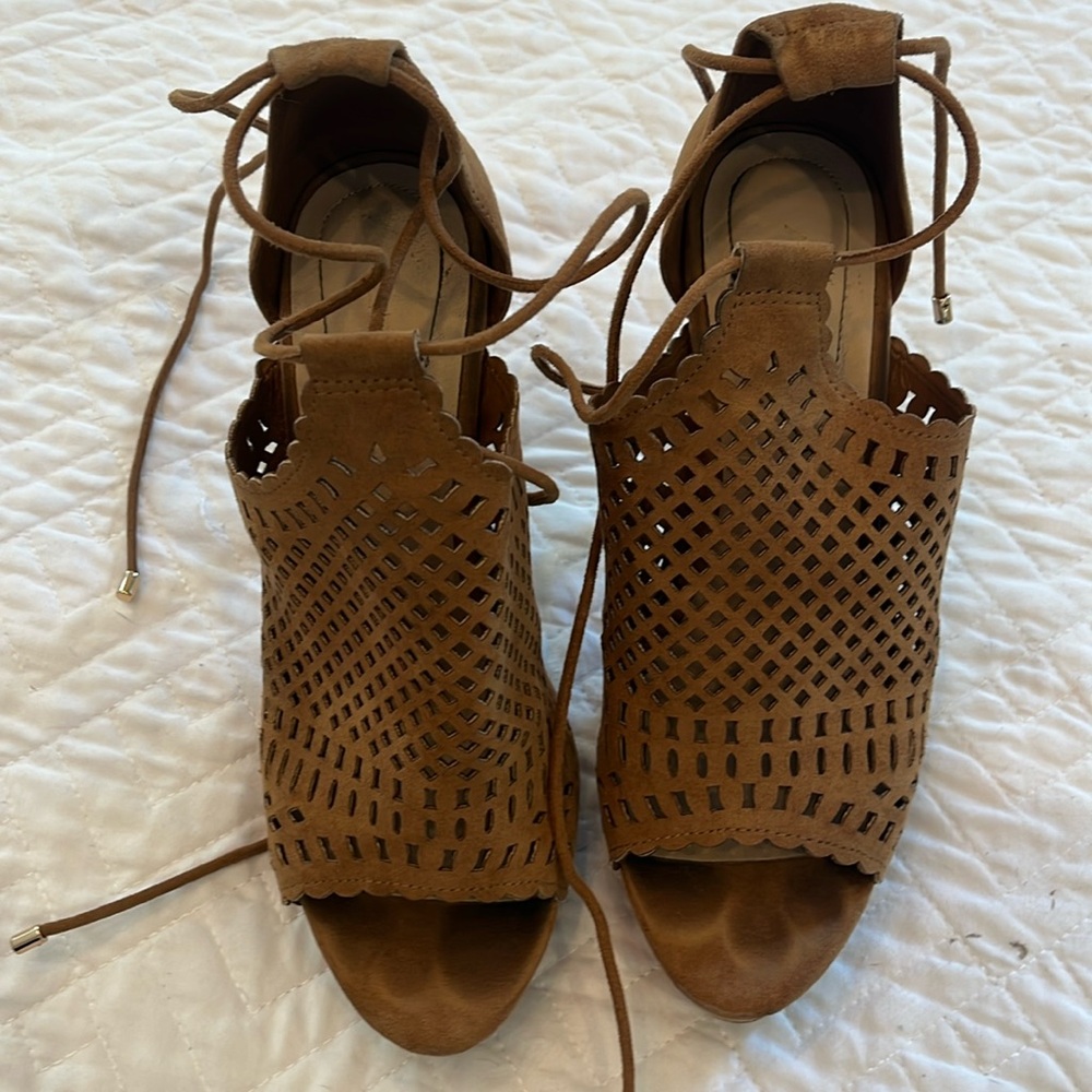 Tan/Brown Aldo 7.5 lace up heel